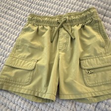 Cat Jack Boys Olive Green Cargo Shorts S 6/7 Elastic Waist Pockets