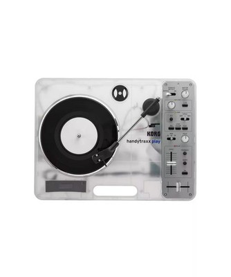 atmos Exclusive KORG handytraxx play Clear White Record Player Skeleton