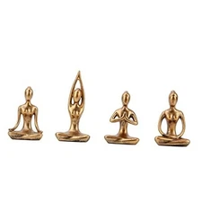  Yoga Statue Meditation Zen Decor - Yoga Statues for Home Decor,Small Gold4