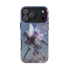 Phone Ink Case for iPhone / Galaxy / Pixel – Skeleton Prismatic Crystal Wings