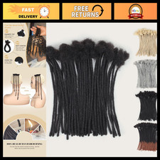 8 Inch 40 Strands Human Hair Loc Extensions - Natural Look, Easy to Install