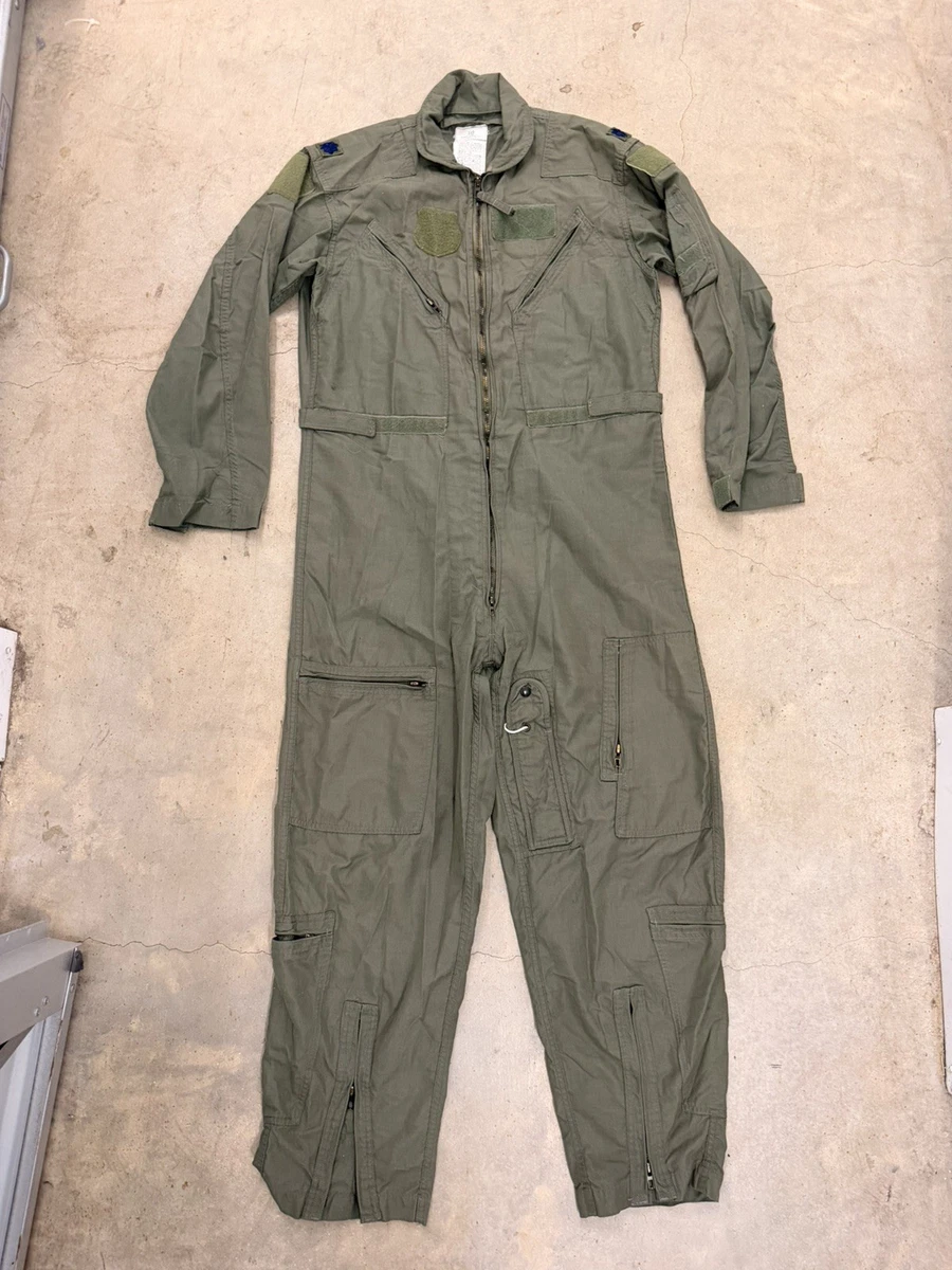 U.S.A.F COVERALL FLYING MAN'S 1977製 US Air Force Suit TYPE CWU-I/P MENS FLYING COVERALL Sage Green