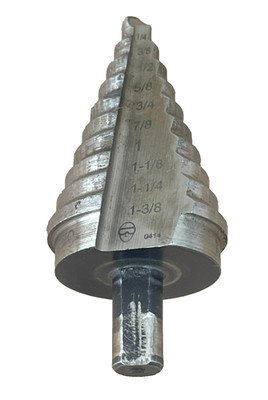 Klein Tools 1/4'' to 1-3/8'' High-Speed Steel Step Drill Bit #9, Made in USA