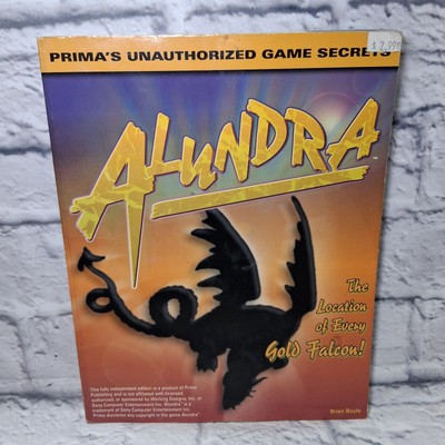 ALUNDRA STRATEGY PRIMA GAMES GUIDE PS1 RPG PSX PS PLAYSTATION 1 2 GOLD FALCON