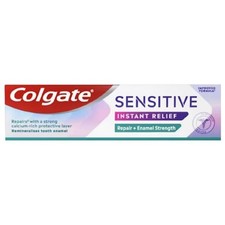 3 x Colgate Sensitive Instant Relief Repair + Enamel Strength Toothpaste 75ml 58.67 per litre
