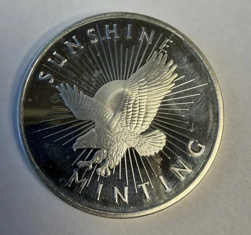 Sunshine Minting 1 oz Silver Round .999 Fine Silver Eagle Design One Troy Ounce