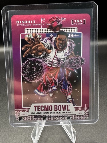 Bo Jackson Battle Arena Tecmo Bowl BISCUIT Scoreboard Hex Foil 165 SSP