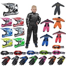 Wulfsport Kids PRO OFF ROAD Motocross Helmet Motorbike Gloves Goggles Race Suit