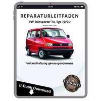 VW Transporter T4 1990-2003 Instandhaltung Wartung Reparaturleitfaden Ebook