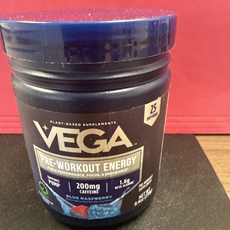 Vega Sport Pre-Workout Energy Blue Raspberry 25 Servings