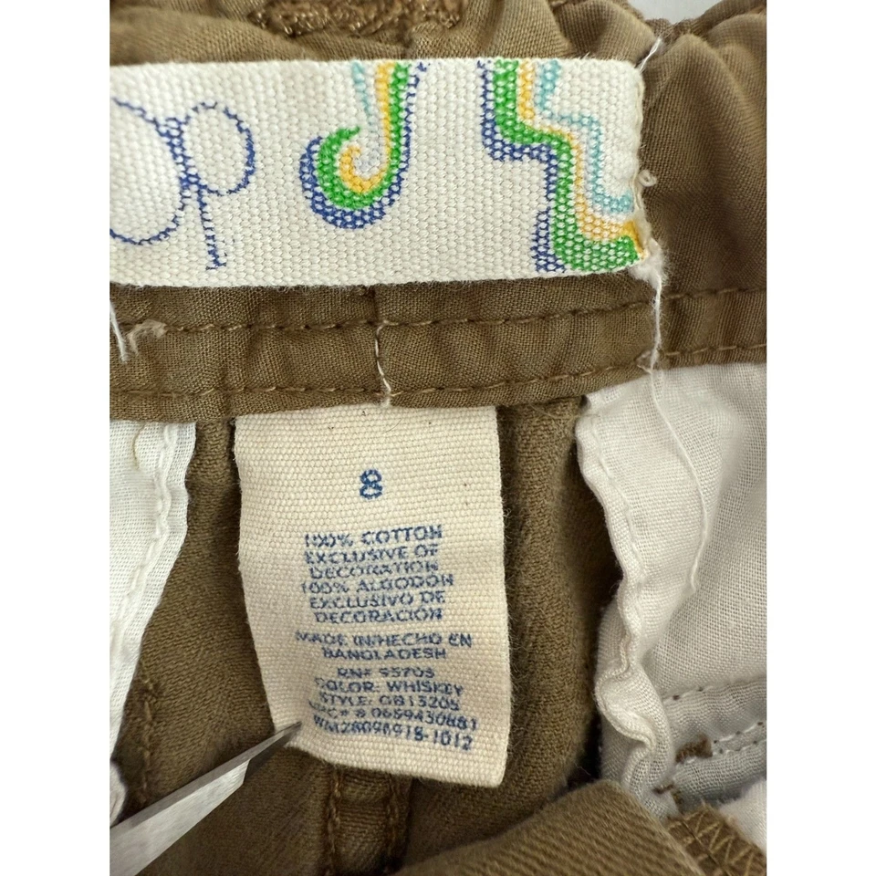 Pantalones Cortos Carga OP Ocean Pacific Niños Tostado Caqui 100% Algodón Cintura Ajustable Talla 8 Foto 4 de 4