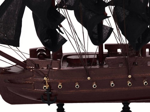 Wooden Caribbean Pirate Black Sails Model Pirate Ship 12" - Picture 7 of 9
