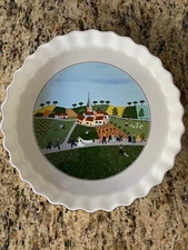 Villeroy & Boch NAIF Design 11 3/4" Round QUICHE Baking Dish WEDDING PROCESSION