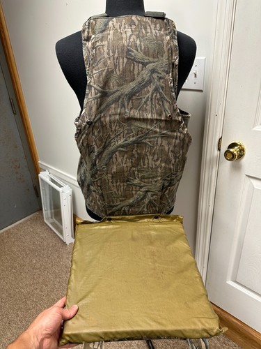 Vintage Large Mossy Oak Treestand Türkei Jagd Riemen Weste Camouflage Hergestellt in den USA Camo - Bild 4 von 12