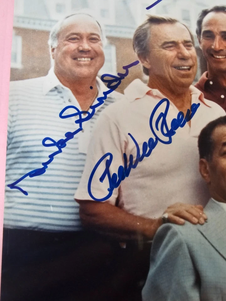 Autographed 8x10 Photo Dodgers Koufax, Drysdale, Reese and Snider - Image 3 of 4