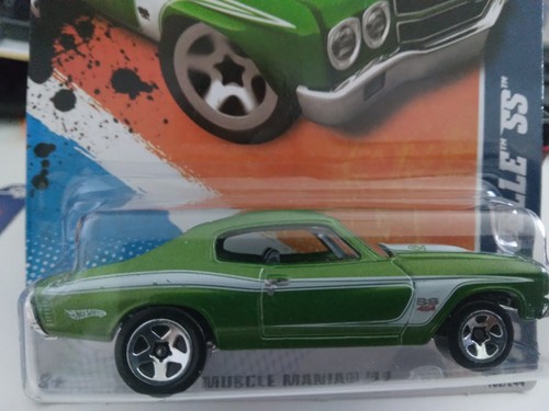 HOT WHEELS 2011-102 MUSCLE MANIA '70 CHEVELLE SS 2/10 GREEN 5SP LOOSE CARDED