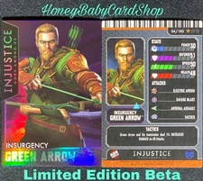 Injustice Arcade Limited Edition Beta Card 4 Insurgency Green Arrow Holofoil OOP
