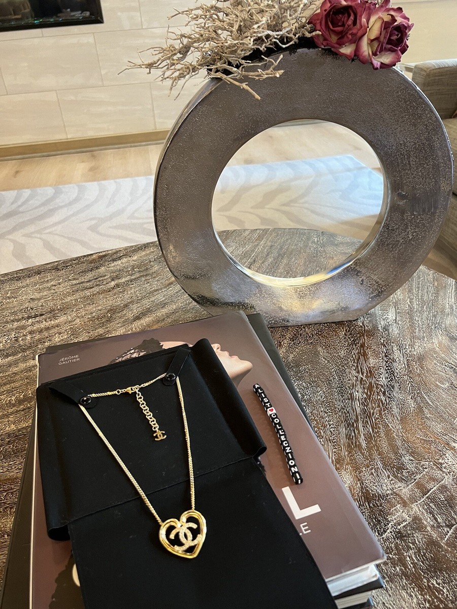 アクセサリー Chanel 23k necklace AUTH 23K NWT CHANEL NECKLACE PINK BLACK GOLD CAMELLIA METAL