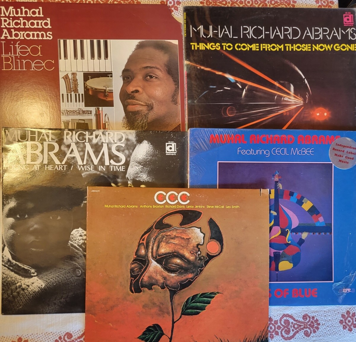 Rare Muhal Richard Abrams 5 LPs lot, rare in those condition, Near 