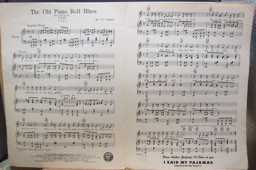 The Old Piano Roll Blues - Cy Cobin - Sheet Music 1950 - Picture 3 of 3