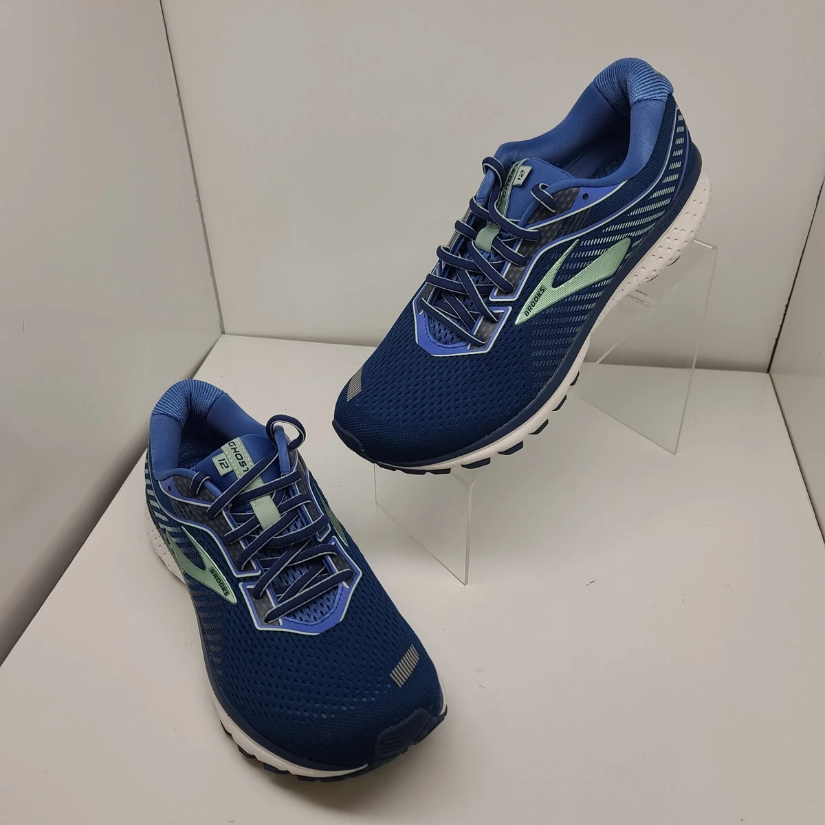 Brooks Ghost 12 Running Shoes Peacoat Blue Aqua Womens Size 11.5