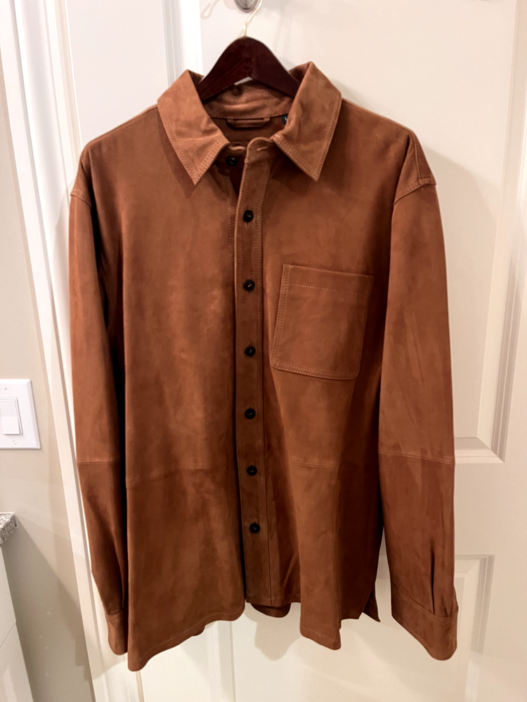 Orvis Men's Large Suede Overshirt for Comfort and Style