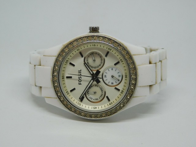 Stella ES1967 White Resin Analog Quartz 