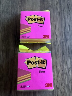 3M Post It Note WÜRFEL, 76mm x 76mm, 325 BLATT NEON RAINBOW, REF: 2014-LP, 2 WÜRFEL