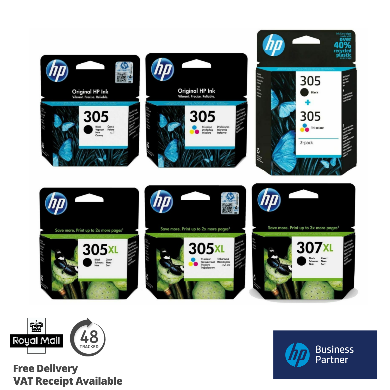 HP 305XL Ink Cartridge for Deskjet - Black (3YM62AE) for sale online | eBay