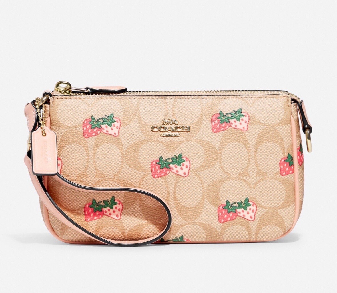 NWT Coach Nolita 19 In Signature With Strawberry Print CB603