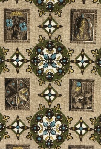 Neu aus altem Lagerbestand Vintage Retro schwerer strukturierter Baumwollstoff 1,5 Yards x 44" Markenlos Taupe