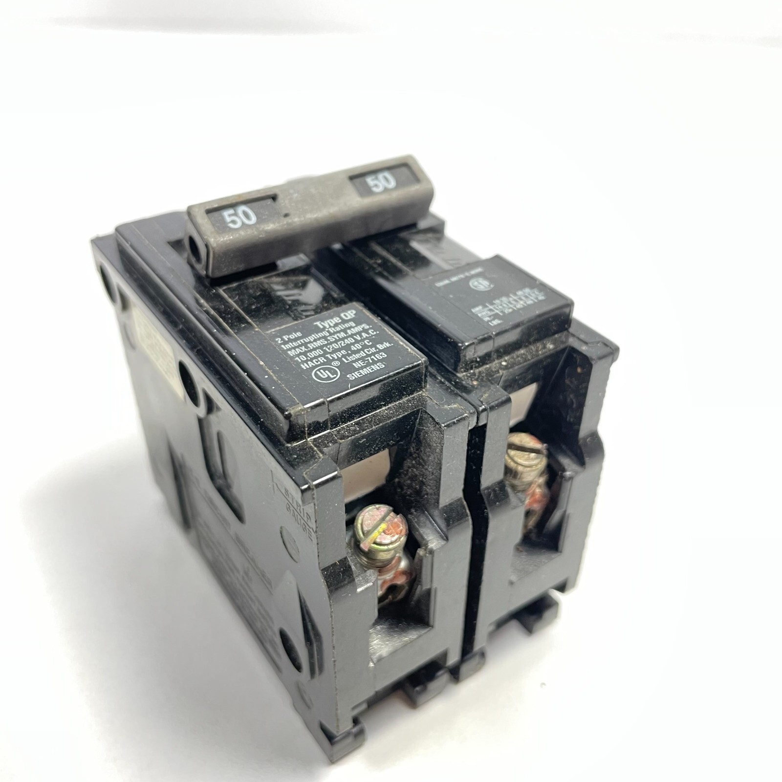 Eaton 50 Amp Breaker Siemens Q250h 50-Amp Circuit Breaker - Double Pole,  240V, 22kA Interrupt (For Panels & Load Centers) L-5538 E82615 50 Amp Gfci  Breaker