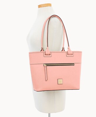 DOONEY & BOURKE Beacon Zip Tote Light Pink Smooth European Vacchetta Leather