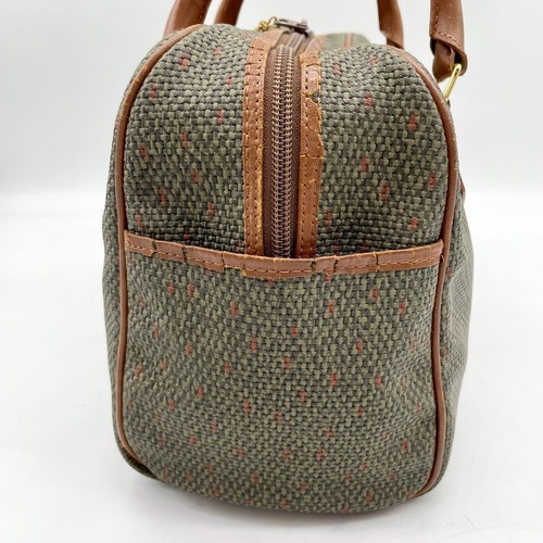 Auténtico Bolso Yves Saint Laurent Boston Cuero Lona Marrón Y2K De Colección - Imagen 4 de 24