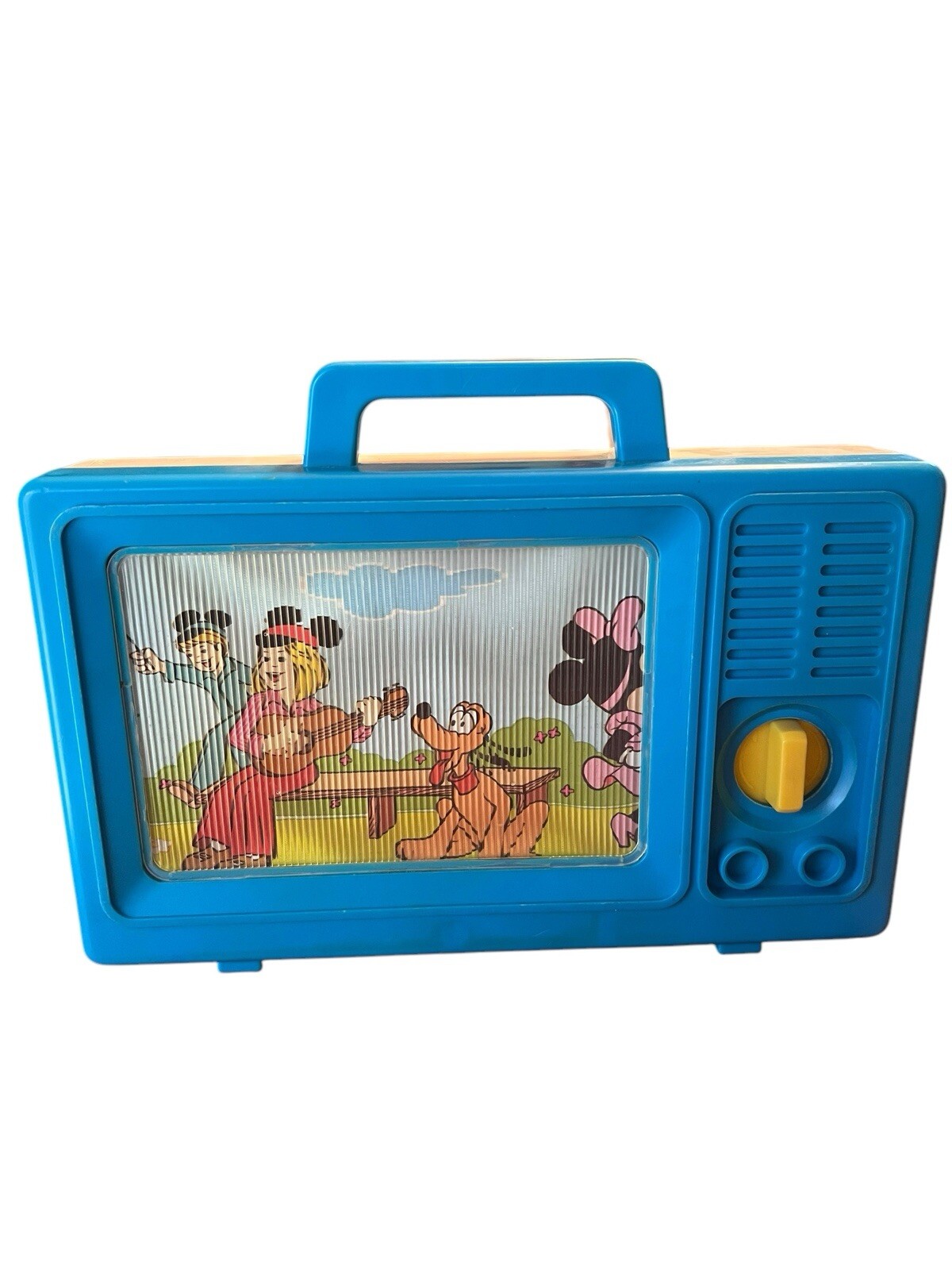 Vintage Walt Disney Donald Duck, Mickey & Minnie Mouse Windup Musical TV Toy