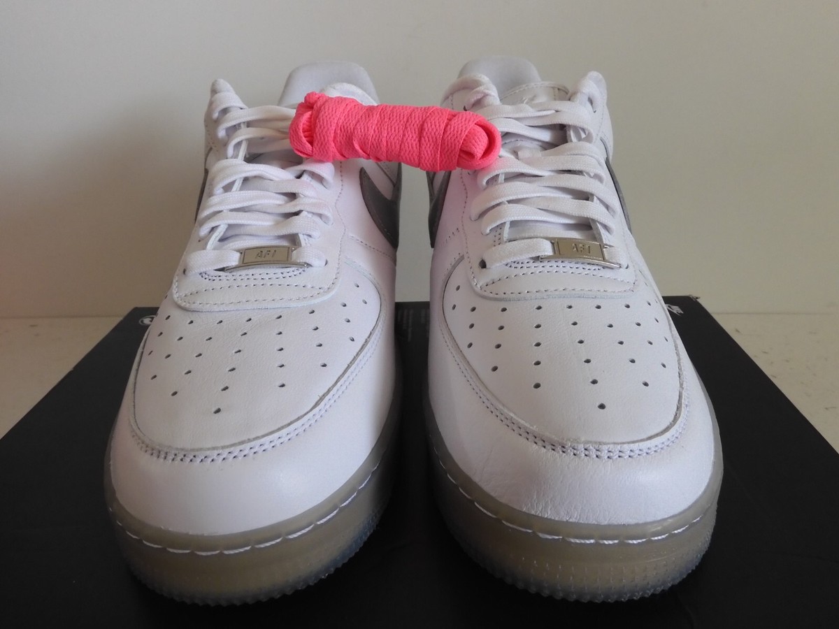 NIKE AIR FORCE 1 07 PREMIUM WHITE-METALLIC SILVER SZ 11.5