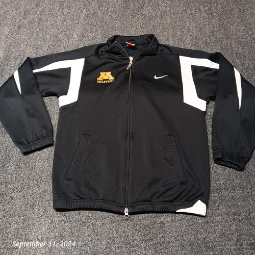 Nike UofM Gophers Track Volleyball Jacket Adult Small Black Full Zip