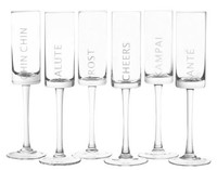 Zodax Celebration 4-ounce Champagne Flutes, Pack Of 6, New, Free Shipping on sale Zodax Celebration 4-ounce Champagne Flutes, Pack Of 6, New, Free Shipping on sale