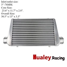 UNIVERSAL ALUMINUM FMIC TURBO FRONT MOUNT INTERCOOLER 30.5"X13"X3.3" TUBE & FIN