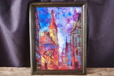 Ukrainian Art Oil painting  "Lviv" 29X39cm Impressionism Oleg Beziuk Олег Безюк