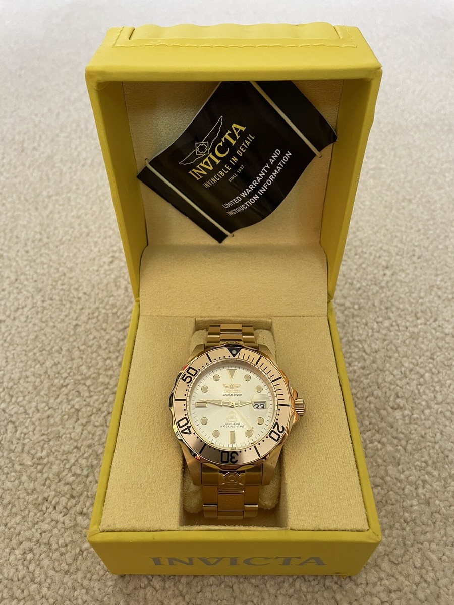Invicta Men's Grand Diver Self-Winding, Gold Stainless Steel