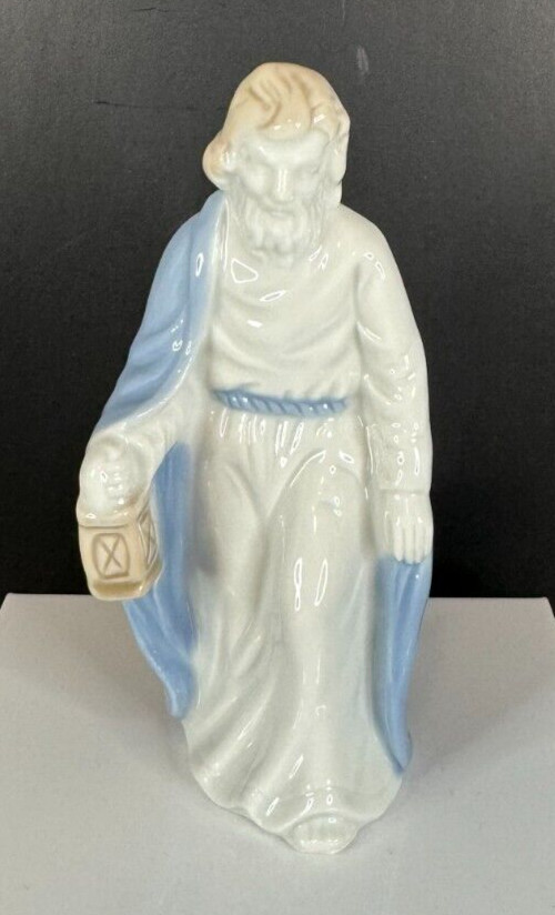 Estatuilla de porcelana vintage de Jesús con linterna Bens Tranworld Imports - Japón