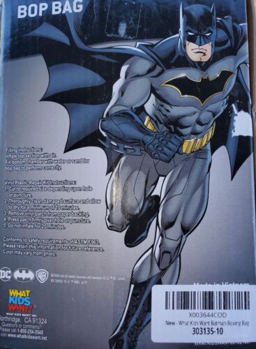 Batman Punching Bag for Kids - Inflatable Bop Bag 34.5" Tall *Open Box See Desc* - Picture 2 of 2