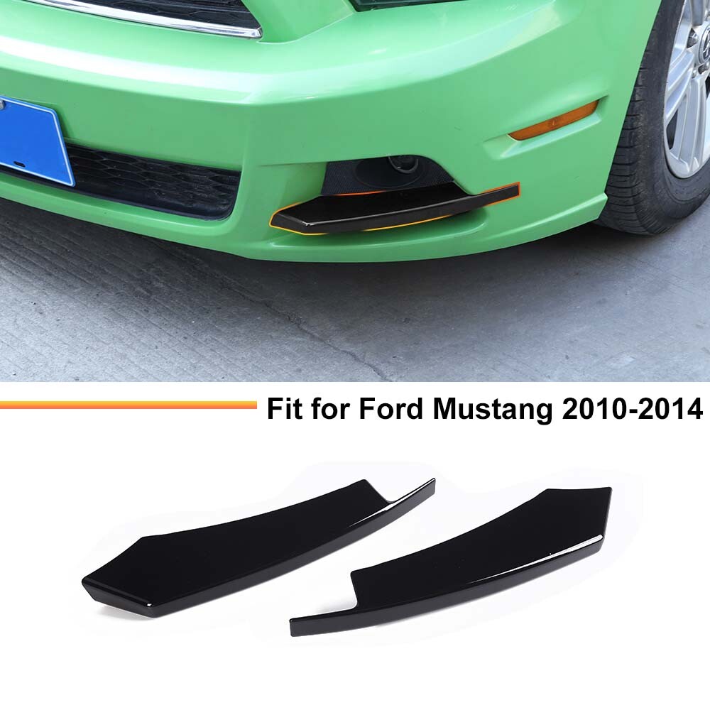 Black Front Fog Light Lower Cover Eyelid Trim Accessories for Ford Mustang 10-14