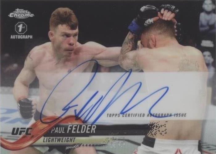 2018 Topps Chrome UFC - Fighter Autographs Paul Felder #FA-PF (AU) for ...