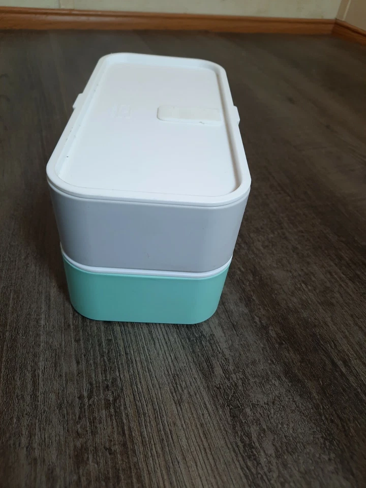 白色/蓝绿色/蒙宾托午餐盒容器 — 第 4/4 张图片