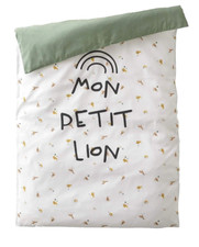 Vertbaudet Baby Wende Bettbezug Kleiner Löwe Tansania 100x120 cm Bettwäsche NEU