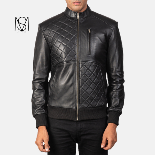 Men's Premium Genuine Leather Jacket - Soft Classic Design - Handmade Stitching - Picture 1 of 7