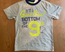 New Gymboree Homerun Heather Grey Grand Slam Baseball Tee Shirt Top size 4 NWT