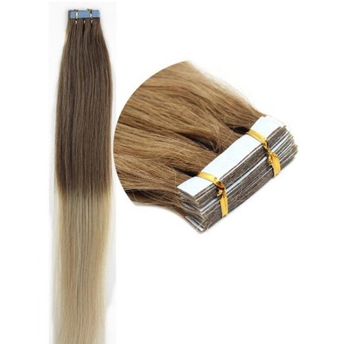 Cinta invisible en extensiones de cabello humano tramas de piel cabello Remy premium 16-24 pulgadas - Imagen 110 de 116